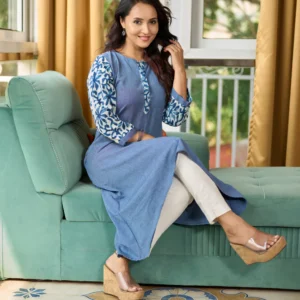 Indigo Skyline Denim Delight Kurti